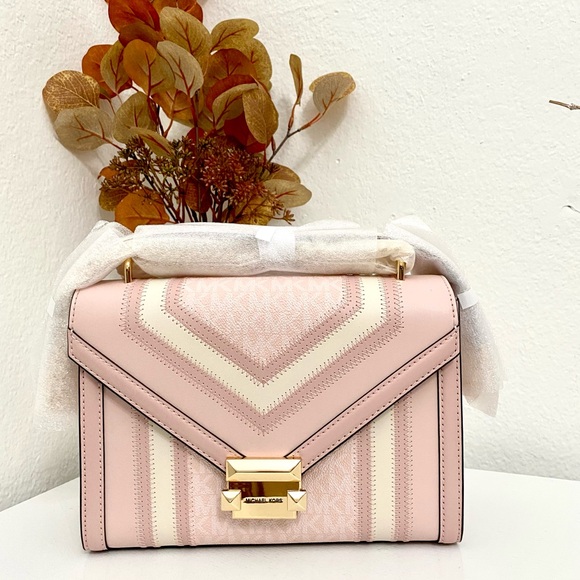 Michael Kors Whitney MD Color-Block and Signature Logo Shoulder Bag